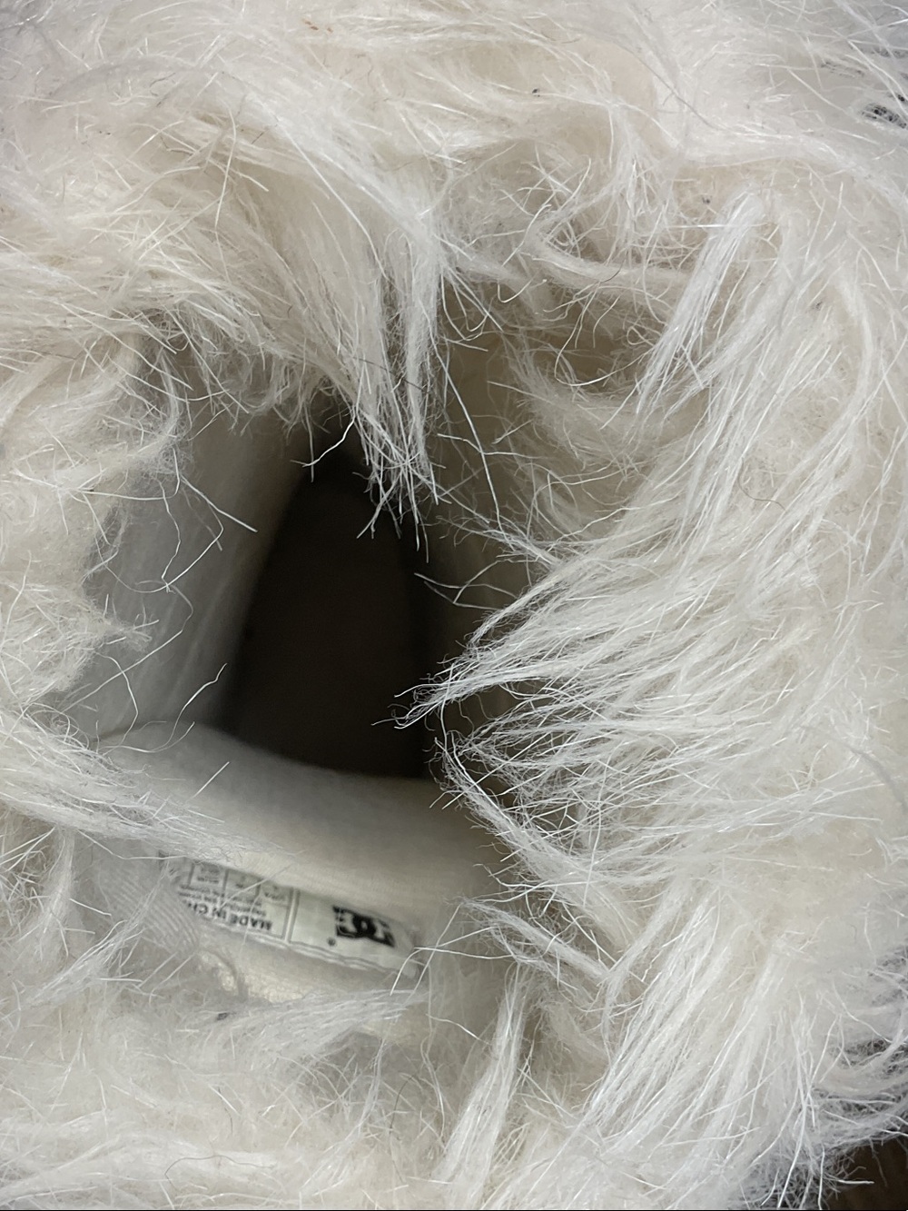 Vintage DC Chalet 2.0 SE Fur Rhinestone Logo Snow Boots Sz 9 Y2K White - Picture 12 of 14